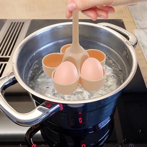 Five Holes Silicone Boiled Egg Tray, Boiled Egg Device, High