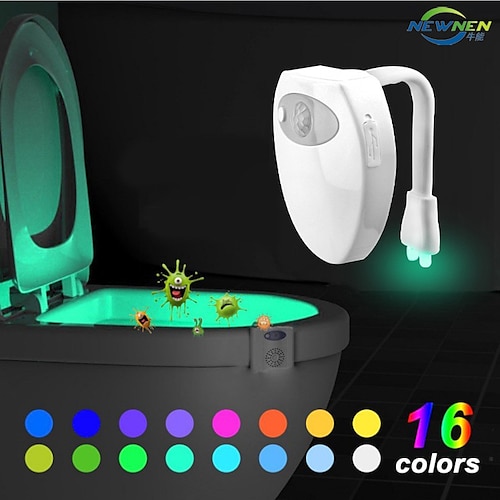 16 色のバックライト便器トイレ便座ライトモーションセンサースマートバスルームトイレ常夜灯 LED トイレライト