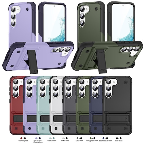 

telefone Capinha Para Samsung Galaxy S23 S22 S21 S20 Plus Ultra A14 A54 A73 A53 A33 A23 A13 A72 A52 A32 A22 A12 Capa traseira Com Suporte Proteção de corpo inteiro Antichoque Armadura TPU PC