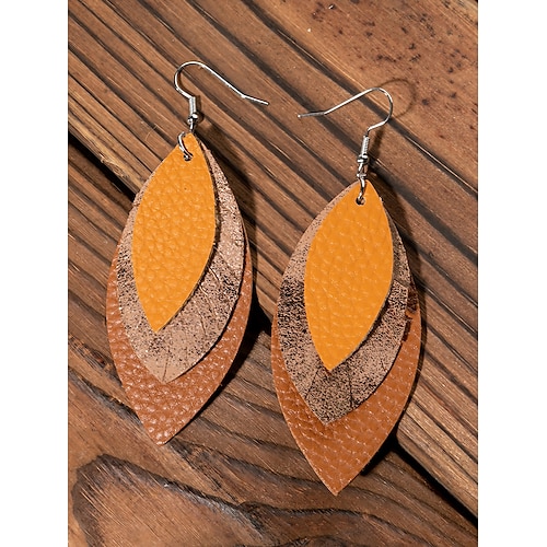 

Mujer Pendientes Moda Exterior Hoja Arete