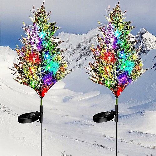 

Énergie solaire extérieure décoration d'arbre de noël lumières LED étanche pelouse jardin patio porche paysage lampes noël coloré décor lumières