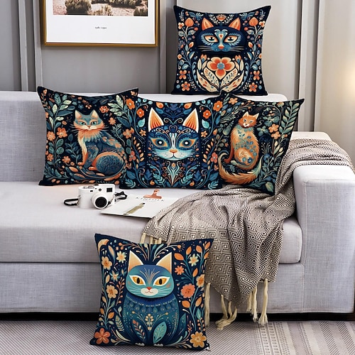 

Illustration Double Side Pillow Cover 1PC Soft Decorative Square Cushion Case Pillowcase for Bedroom Livingroom Sofa Couch Chair