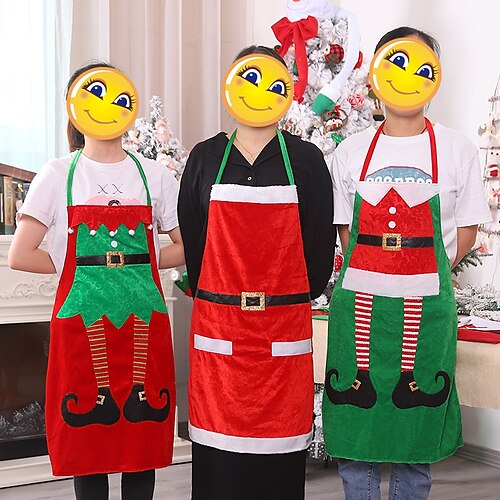 

Nuevas decoraciones navideñas, artículos de ropa navideña, delantales de cocina navideños, artículos para fiestas familiares