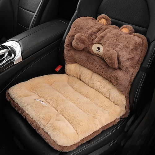 Car Seat Cushion Winter Plush Seat Cushion Universal Car Cushion Winter Car  Pig Cartoon Increase Height And Warmth, Home Stool Warm Cushion - Temu