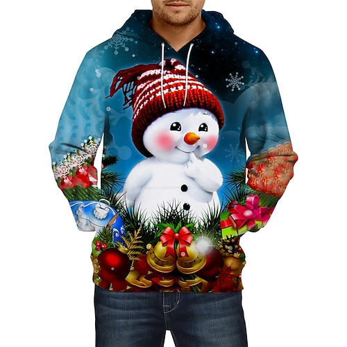 

Cosplay Muñeco de Nieve Papá Noel Traje de cosplay Sudadera Pulóveres Estampado Clásico Estilo callejero Sudadera Para Hombre Mujer Unisexo Adulto Impresión 3D 100% Poliéster Calle Ropa Cotidiana