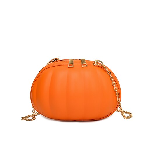 

Damen Umhängetasche PU-Leder Halloween Täglich Kette Hohe Kapazität Leichtgewichtig Anti Staub Feste Farbe Schwarz Weiß Orange