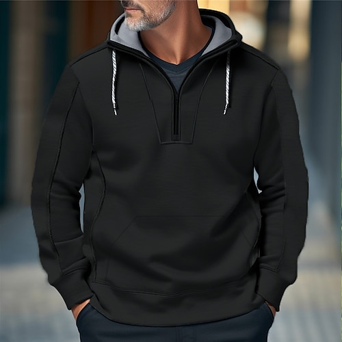 

Hombre Sudadera Sudadera con capucha y cremallera completa Negro Verde Ejército Gris Con Capucha Plano Deporte Diario Festivos Ropa de calle Fresco Casual Primavera Otoño Ropa Sudaderas con capucha