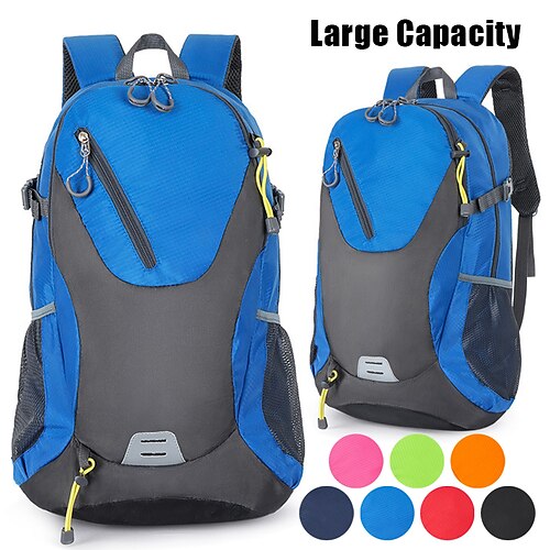 

Homme Femme sac à dos Sac d'Ecole Cartable Sac à dos fonctionnel Ecole Extérieur Camping et randonnée Polyester Grande Capacité Etanche Respirable Fermeture Noir Rouge bleu marine