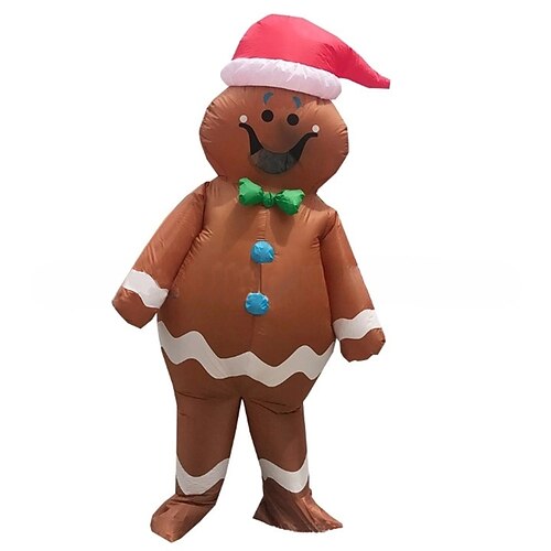 

Christmas gingerbread Cosplay Costume Party Costume Inflatable Costume Adults' Men's Women's One Piece Cosplay Performance Party Christmas Christmas Carnival Masquerade Easy Halloween Costumes