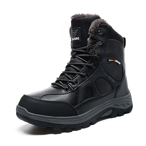 

Homens Botas Botas de Neve Botas de caminhada Sapatos de inverno Botas Táticas Forro de Lã Aventura Esportivo Casual Ao ar livre Diário Couro Ecológico Quente Confortável Antiderrapante Botas Cano