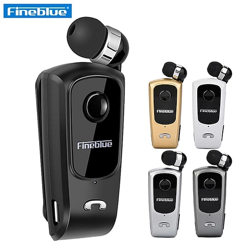 

Fineblue F920 kabelloser Bluetooth-Kopfhörer, einziehbarer Freisprech-Headset, Stereo, erinnert an Sport, Laufbekleidung, Clip-Headset für Telefon