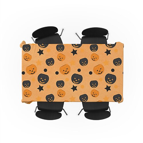 

Nappe rectangulaire d'Halloween, imperméable, résistante aux rides, lavable, nappe de vacances, nappe décorative pour la maison, pour fête, cuisine, salle à manger, intérieur