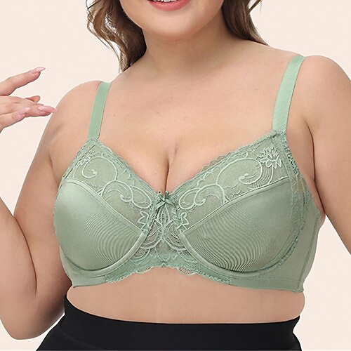 

Sutiã plus size feminino, roupa íntima de cor pura, cama caseira, tiras respiráveis de nylon, sem mangas, costas nuas, verão, primavera, verde
