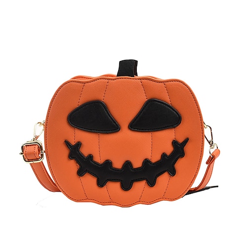 

Mujer Bolso bandolera Cuero de PU Fiesta Víspera de Todos los Santos Cremallera Gran Capacidad Color sólido Naranja
