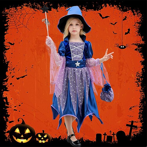 

Sorcière Chapeau Robe d'Halloween Enfant Adulte Femme Fille Fête / Soirée Robes Utilisation Soirée Halloween Halloween Mascarade Déguisements d'Halloween faciles