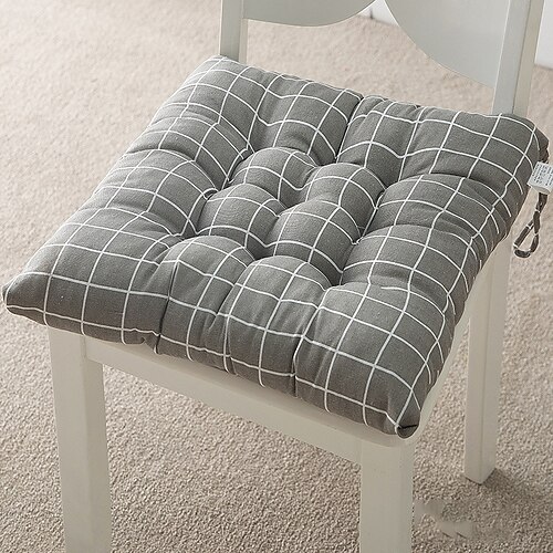 

Coussin de siège carré, coussins de chaise super doux pour canapé, tabouret, chaise, housse de tapis de chaise antidérapante avec attaches pour la maison, le bureau, l'extérieur