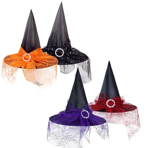 

Sorcière Chapeau Accessoires d'Halloween Homme Femme Unisexe Garçon Classique Intemporel Fête d'Halloween Utilisation Soirée Halloween Halloween Mascarade Déguisements d'Halloween faciles