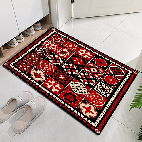 

Geometric Boho Door Mat Non-Slip Oil Proof Area Rug Indoor Outdoor Mat Bedroom Decor Bathroom Mat Entrance Rug