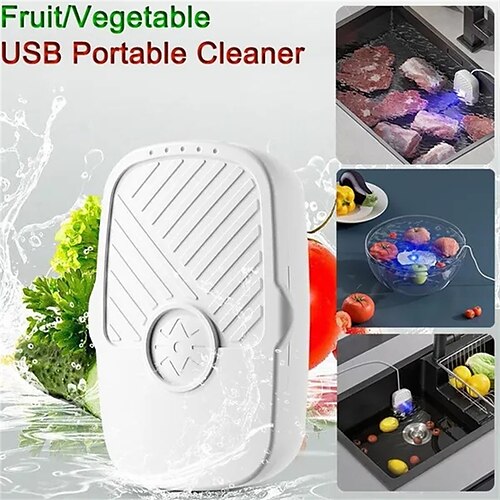 

USB Portable Fruit and Vegetable Cleaner Purifier Remove Pesticide Residues Disinfection Food Sterilize