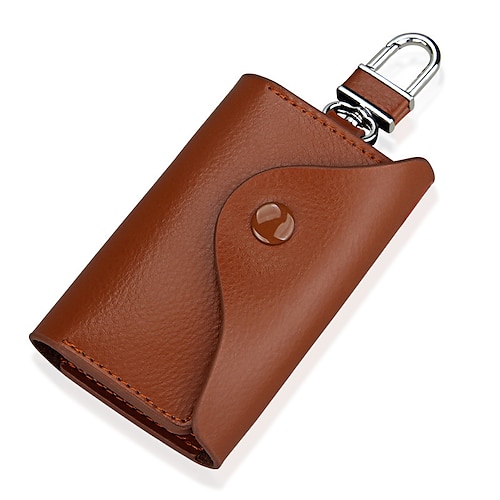 Men's Genuine Leather Key Case Keychain Wallet Credit Card Holder Money Clip  Purse Keyrings