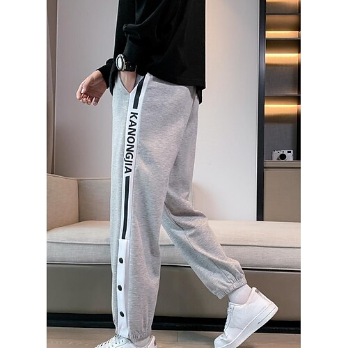 

Homme Joggings Pantalon Jogger Pantalon à déchirer Pantalon Poche Cordon Taille elastique Bloc de couleur Extérieur Des sports Toute la longueur Casual 100% Coton mode Décontractées Noir Gris Claire