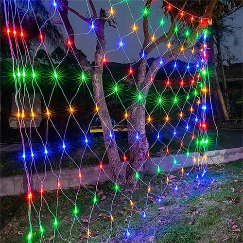  Elegant Wedding Reception Party 1.5*1.5M 3*2m LED String Christmas Net Lights Garland Mesh Fairy Landscape Light Street Wedding Xmas Decoration Lamp