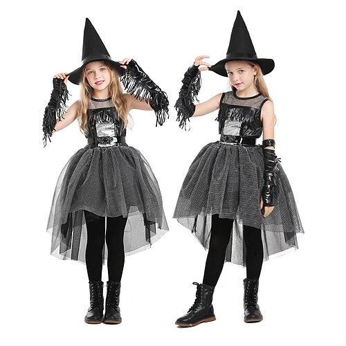 

Hexe Cosplay Kostüm Tutu Kinder Mädchen Cosplay Leistung Party Halloween Halloween Karneval Maskerade Einfache Halloween-Kostüme