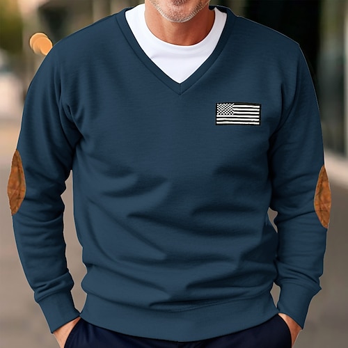 

Hombre Sudadera Negro Azul Marino Naranja Caqui Escote en Pico Bloque de color Bandera Retazos Deporte Diario Festivos Ropa de calle Básico Casual Primavera Otoño Ropa Sudaderas con capucha
