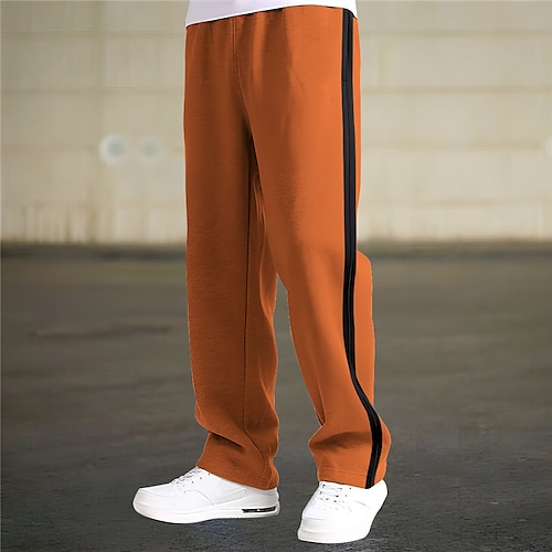 

Hombre Pantalones de Deporte Persona que practica jogging Pantalones Correa Cintura elástica Pierna recta Bloque de color Comodidad Transpirable Casual Diario Festivos Deportes Moda Azul Marino