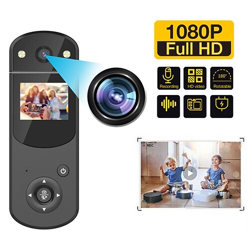

Mini Body Camera HD 1080P Digital Camera With Screen Night Vision Video Recording Sport DV Multifunction MP3 Voice Recorder