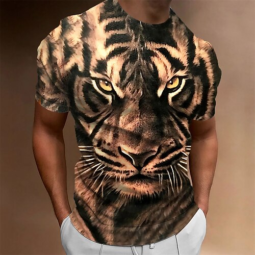 

Gráfico Animal Diário Designer Retro Vintage Homens Impressão 3D Camiseta Esportes Feriado Para Noite Camiseta Amarelo Azul Roxo Manga Curta Gola Redonda Camisa Primavera Verão Roupa S M L XL 2XL 3XL