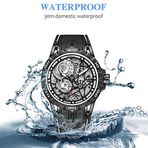 

New Onola Brand Men'S Watches Unique Design Small Three Hands Sports Men'S Quartz Watch Belt Waterproof Men'S Wristwatch