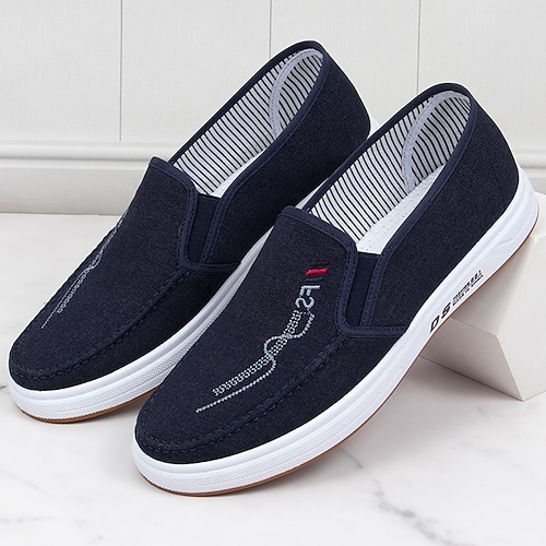 

Homens Mocassins e Slip-Ons Mocassins Comfort Vintage Casual Ao ar livre Diário Caminhada Tricô Quente Aumentar a Altura Confortável Preto Azul Outono Inverno