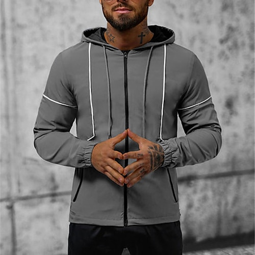 

Homens Moletom Casacos Quarter Zipper Hoodie Preto Azul Marinha Cinzento Com Capuz Tecido Patchwork Desportos e Ar livre Diário Feriado Roupa de rua Legal Casual Primavera Outono Roupa Moletons