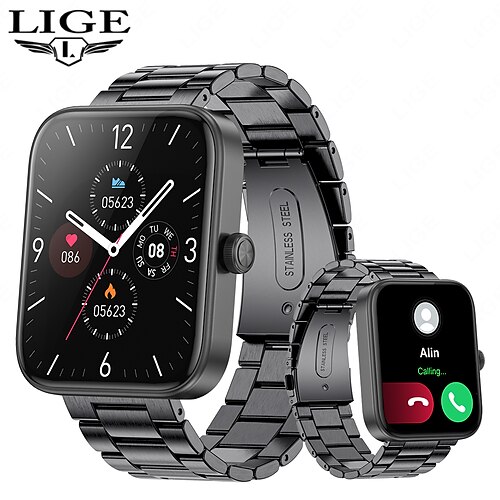 

LIGE BW0611 Smartwatch 1.81 Zoll Smartwatch Fitnessuhr Bluetooth Schrittzähler AktivitätenTracker Schlaf-Tracker Kompatibel mit Android iOS Damen Herren Nachrichterinnerung Step Tracker