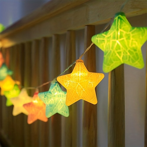 

3 Meter 20 Light Crack Star Easter Light String Indoor and Outdoor Wedding Courtyard Garden Decoration Light String