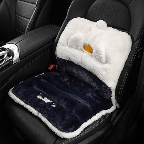Car Seat Cushion Winter Plush Seat Cushion Universal Car Cushion Winter Car  Pig Cartoon Increase Height And Warmth, Home Stool Warm Cushion - Temu