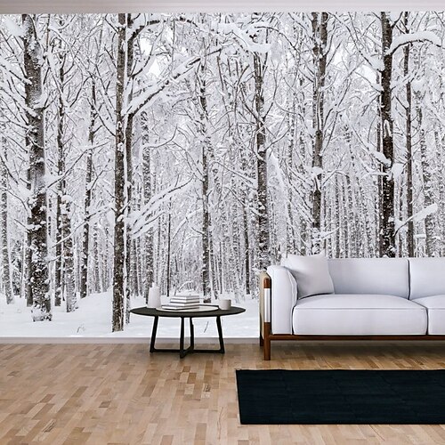 

Paisaje de invierno papel pintado mural revestimiento de pared pegatina despegar y pegar material de PVC/vinilo extraíble autoadhesivo/adhesivo necesario decoración de pared para sala de estar cocina