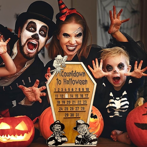 

Halloween-Adventskalender, Halloween-Sarg, hölzerner Countdown-Kalender, Halloween-Geschenke