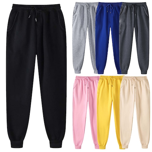 

Homens Corredores magros Calças Esportivas Calças Com Cordão Tecido Conforto Respirável Casual Diário Feriado Moda Estilo Clássico Preto Branco