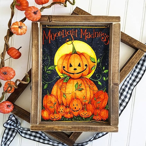 

1pc halloween diy pintura diamante abóbora pintura diamante artesanato casa presente sem moldura