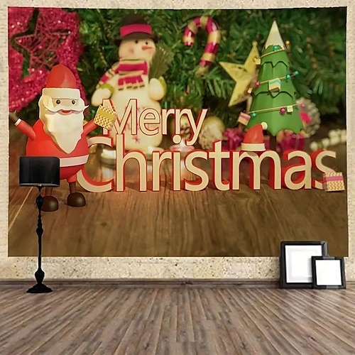 

Tapiz colgante de Navidad, arte de pared, tapiz grande, decoración mural, fotografía, telón de fondo, manta, cortina, decoración para el hogar, dormitorio y sala de estar