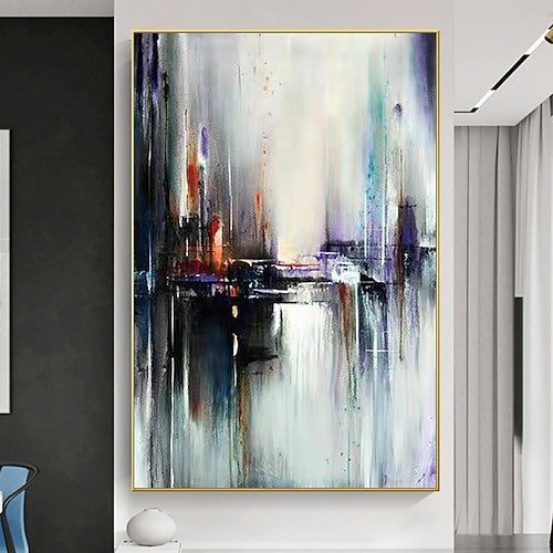 

Mintura pinturas al óleo de paisajes abstractos hechos a mano sobre lienzo, decoración de arte de la pared, imagen moderna para decoración del hogar, pintura enrollada sin marco y sin estirar