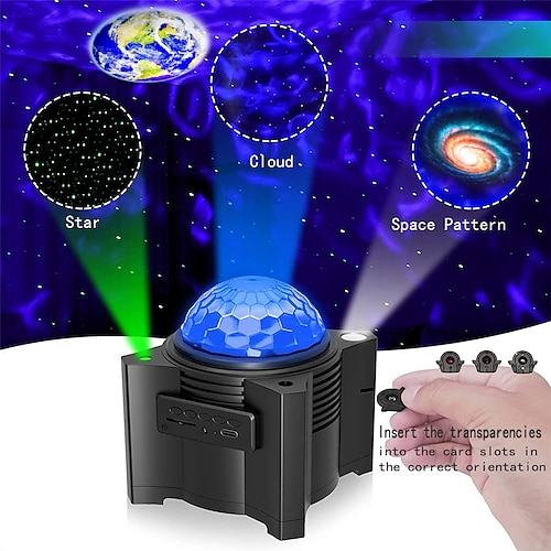 

Sternenprojektionslicht, LED-Nordlichtprojektor, Sternozean, kosmische Atmosphäre, Bluetooth, akustisches Wassermuster, Nachtlicht