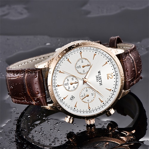 

Men Quartz Watch Minimalist Sports Business Wristwatch Luminous Date Week Waterproof Zinc alloy Watch