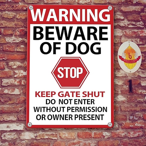 

Warning Beware of Dog Sign Do Not Enter Metal Sings