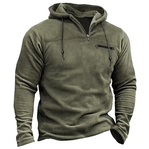 

Hombre Sudadera Verde Ejército Con Capucha Plano Retazos Deporte Diario Festivos Ropa de calle Fresco Casual Primavera Otoño Ropa Sudaderas con capucha Sudaderas
