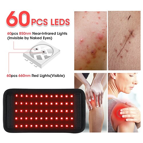 

Almohadilla de belleza para adelgazar, compresa caliente de fisioterapia roja, cinturón calefactor de terapia de luz infrarroja led