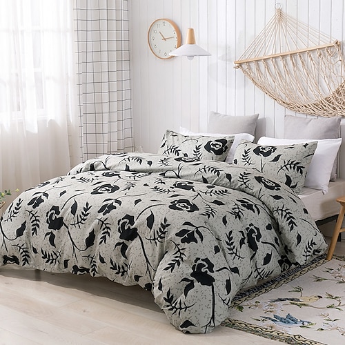 

Ensemble de housse de couette à motif boho, ensembles de literie avec housse de couette imprimée et taie d'oreiller enveloppe, pour chambre à coucher, décoration de chambre d'amis