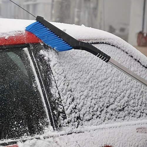 

Artefacto de eliminación de nieve para coche de invierno, pala retráctil para quitar nieve de aleación de aluminio, cepillo para nieve para coche, pala para quitar nieve